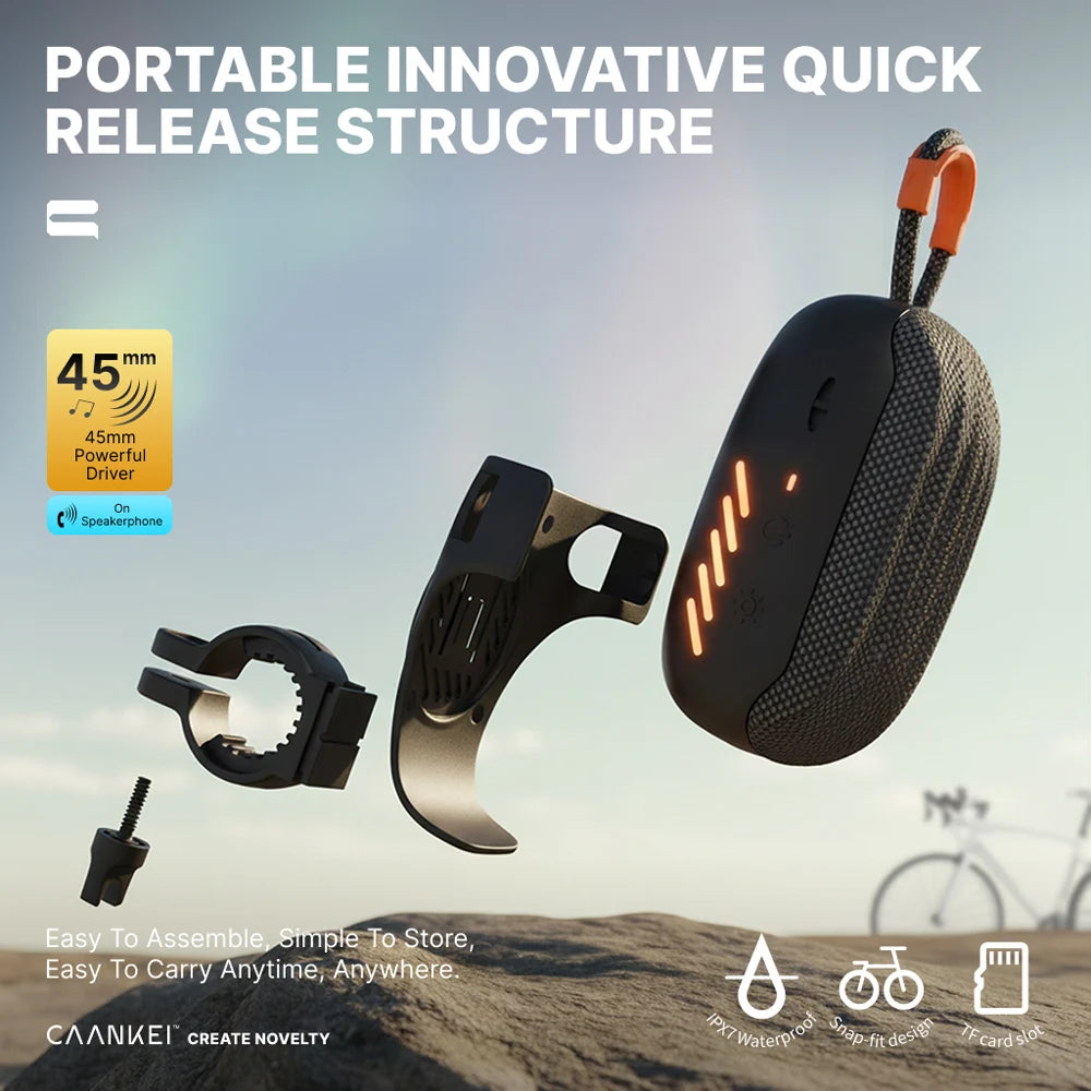 Newest Portable Mini Bluetooth Speaker Outdoor Bicycle Bracket Zpaxo