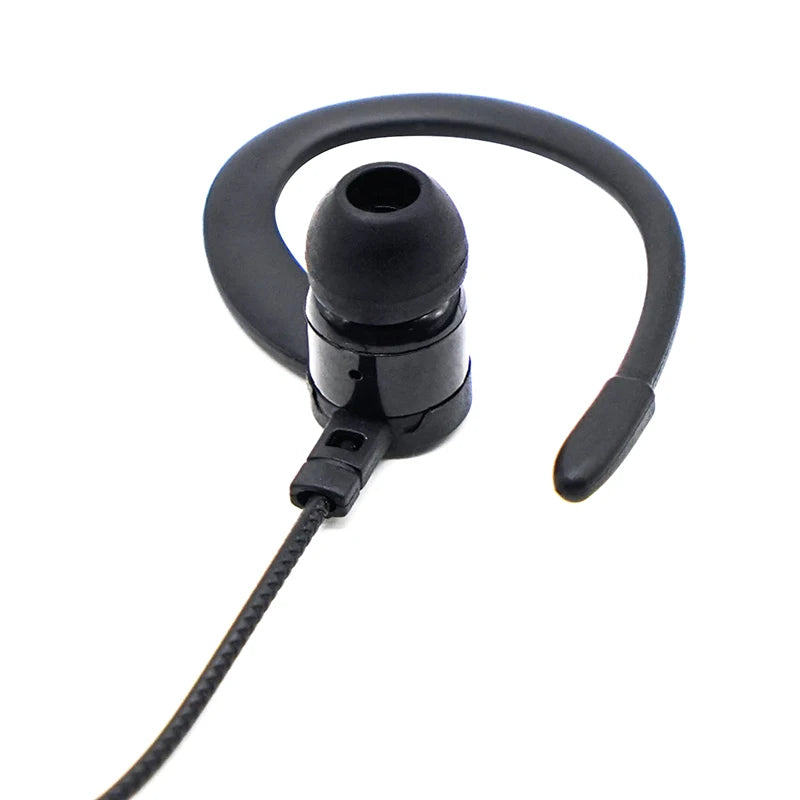 Rotatable Earhook Headphone BF760 BF996 Walkie Talkie Headset Mic