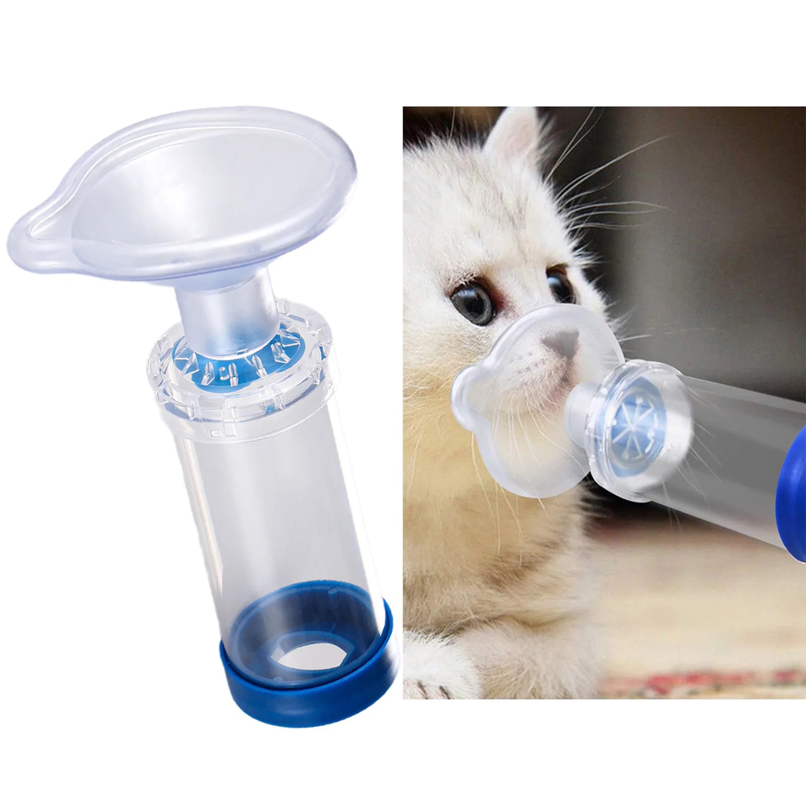 Handheld Spacer Dog Pets aerosol chamber Aerochamber Device Cat Dog Inhaler Mask Handheld inhaler Pet Respiratory Aid Tool Zpaxo