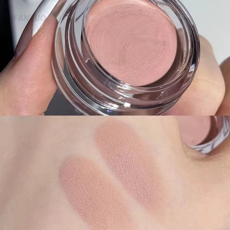 Matte Nude Pink Eyeshadow Blusher Cream Waterproof Long Lasting Silky