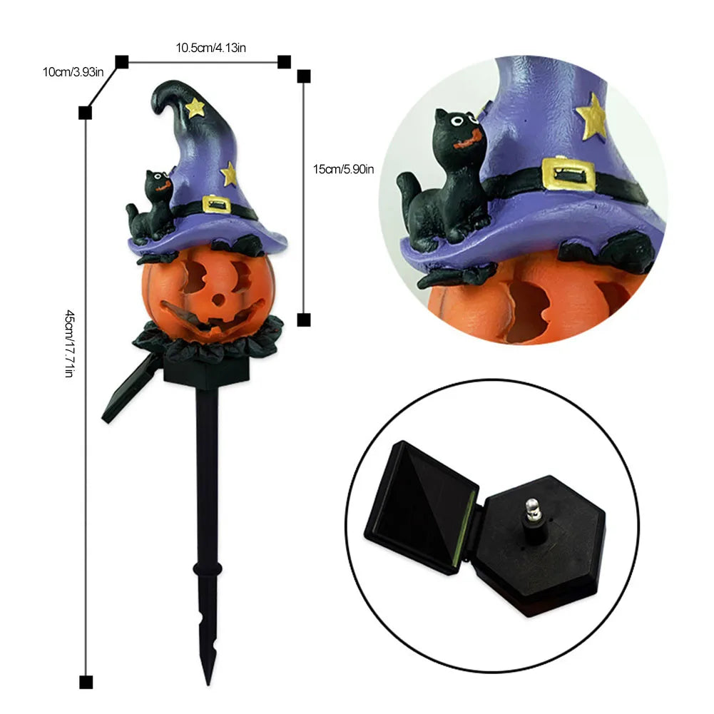 Halloween Ghost Lights Outdoor Pumpkin Lamp Stakes Solar Pathway Zpaxo C