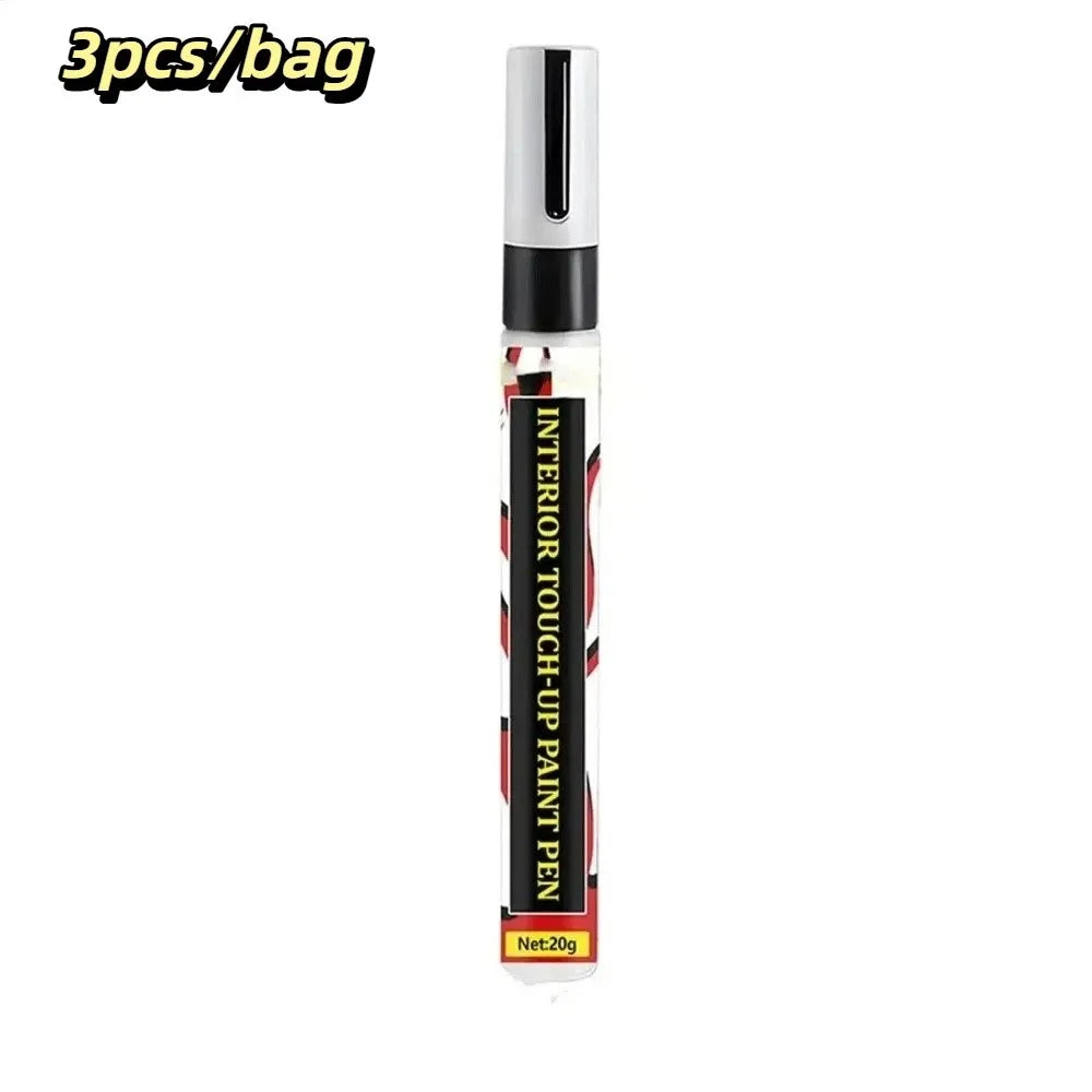 3pcs/bag Black Color Touch-Up Paint Pen Plastic Parts Smooth Application Plastic Scratch Repair Pen Compact Design Zpaxo 20ml