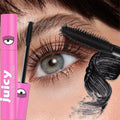 5D False Lash Effect Mascara Ultra Black Waterproof & Sweatproof Curling Fiber Non-caking Extension Forked Brush Head Cosmetics Zpaxo 1Pcs
