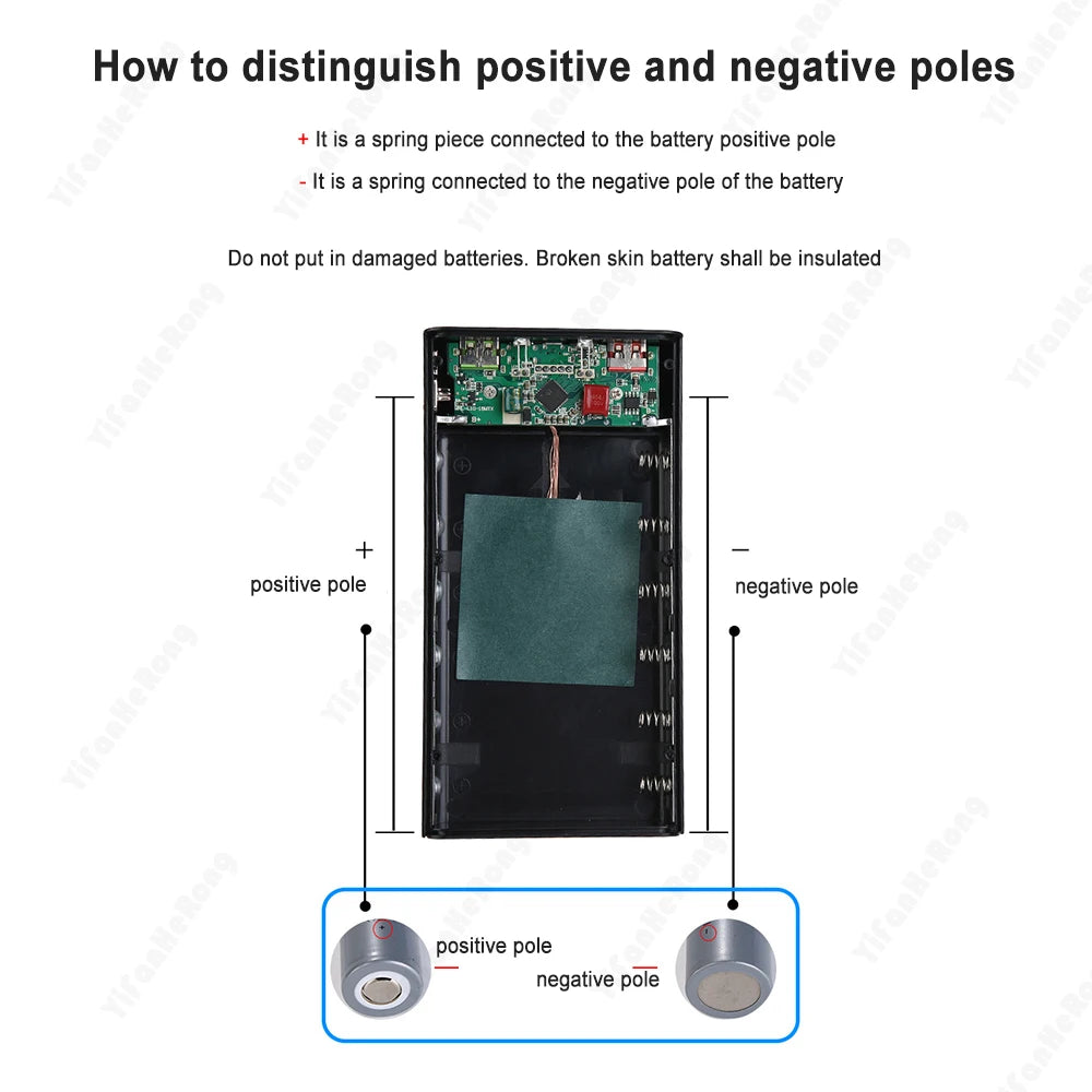 DIY Detachable Fast Charge Power Bank Wireless Charging Box LCD 6x21700 Battery 5W 10W 22.5W QC3.0 Zpaxo