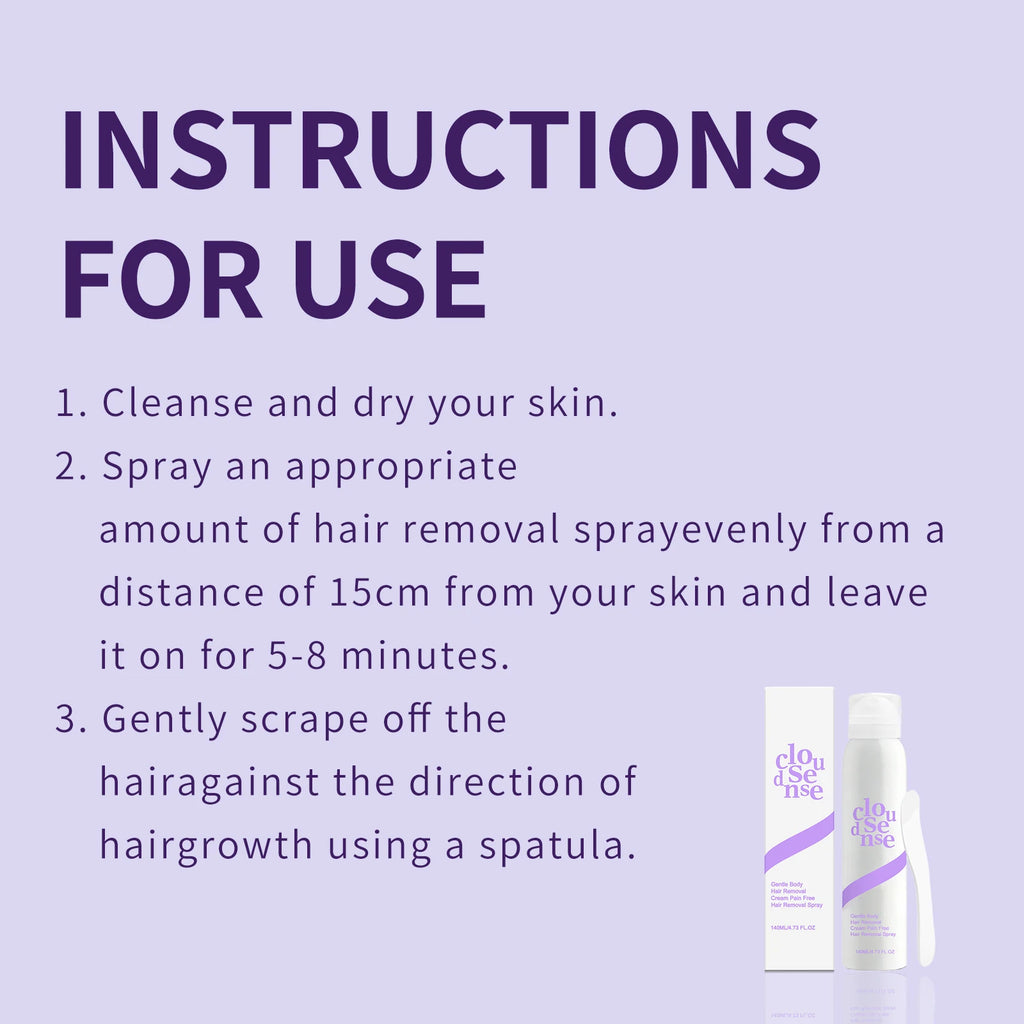 Pain-Free Hair Removal Spray – Depilatory Foam for Men & Women Depilatory Spray Zpaxo