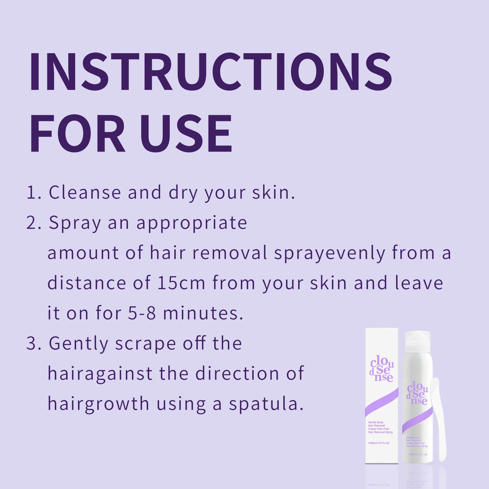 Pain-Free Hair Removal Spray – Depilatory Foam for Men & Women Depilatory Spray Zpaxo