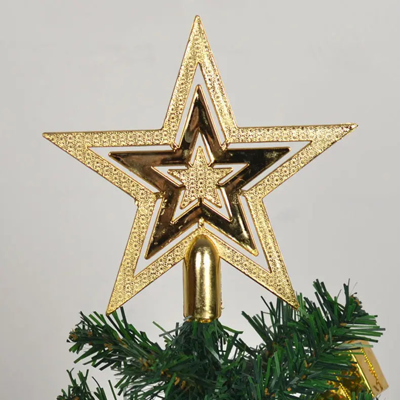 Glittering Five-point Star Topper Durable Plastic Christmas Tree
