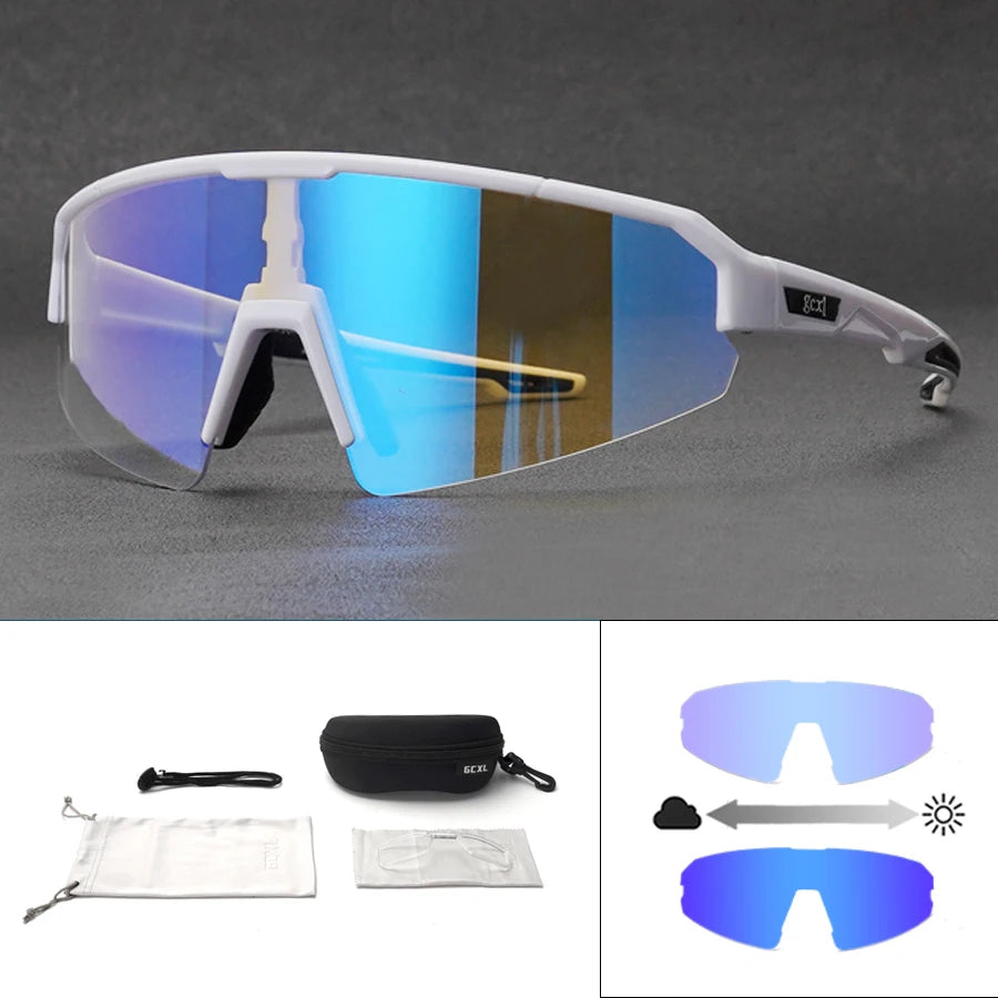 New Photochromic Bicycle Glasses Cycling Sports Sunglasses Men Women Mountain Bike Road Eyewear Riding Outdoor Hiking Goggles Zpaxo C6