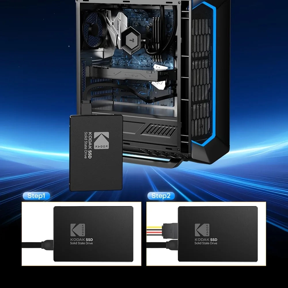KODAK X120Pro 2.5 Inch Solid State Drive SSD SATA3.0 High-Speed Interface 550M/S Read Speed Suitable for Desktops Laptops Zpaxo