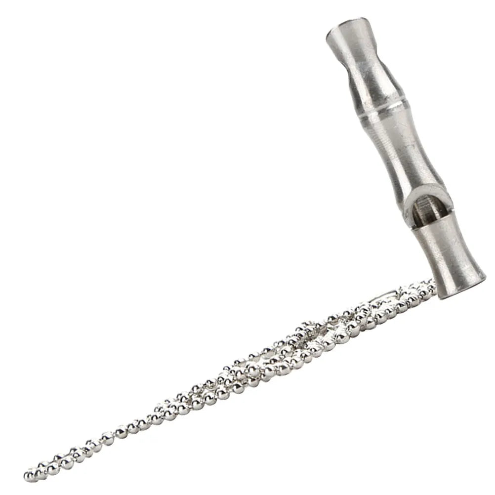 Ultrasonic Stainless Steel Dog Training Whistle Chain Hands Bark