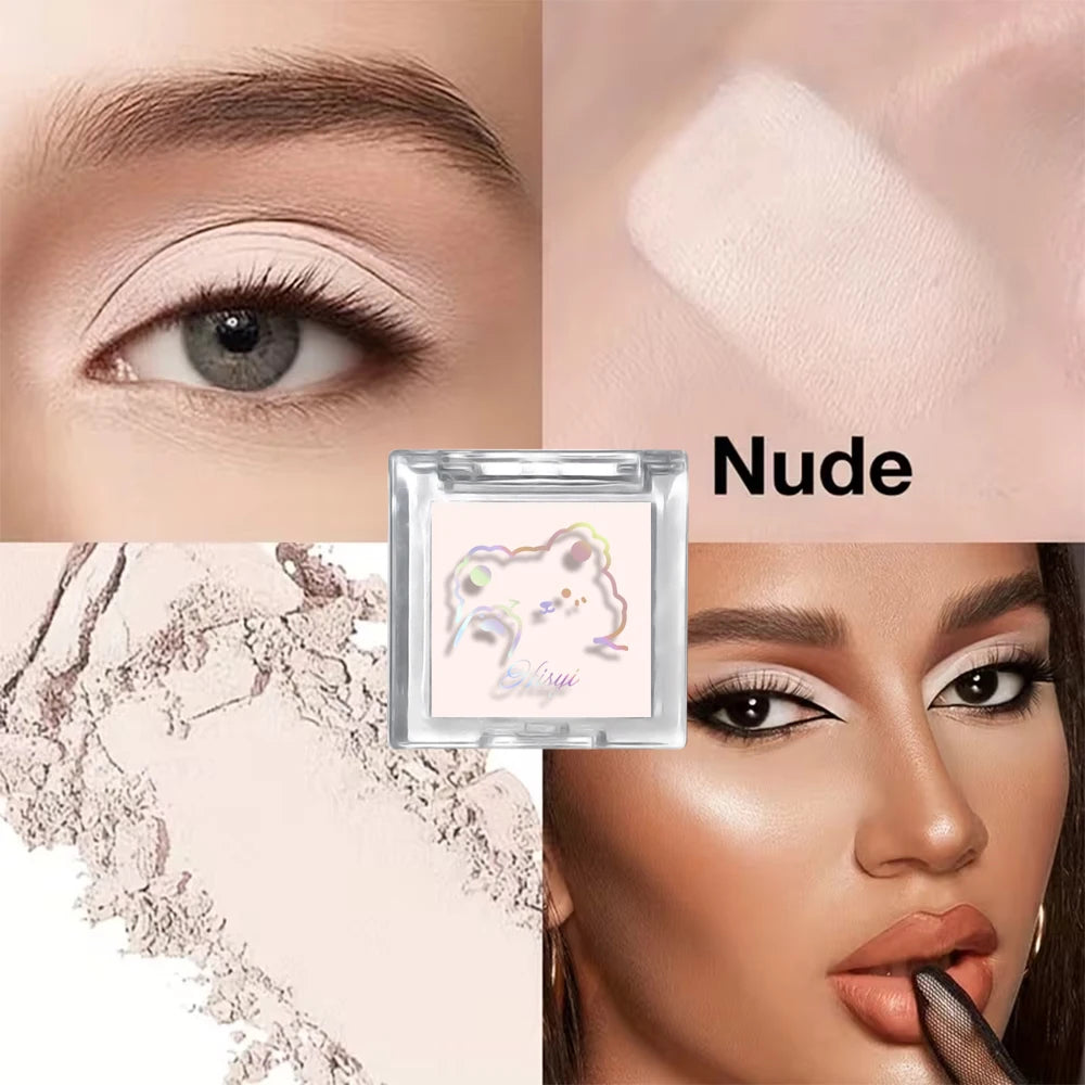 Long Lasting Matte highlights with eyeshadow tray - Shiny glitter for natural contours of all skin tones, orange and white Zpaxo