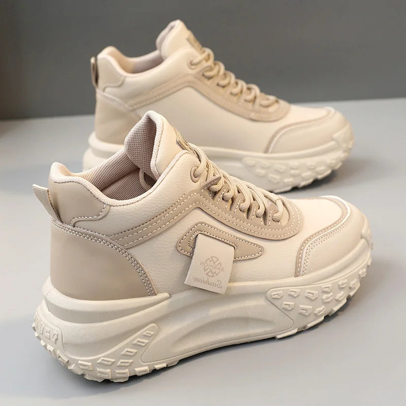 Sneakers Women Fashion Thick Soled Running Shoes Ladies Lace Up Zpaxo