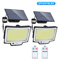 318/200 LED Solar Light Outdoor Super Bright 3 Modes Motion Sensor Wall Lamp IP65 Waterproof Street Light with Remote for Garden Zpaxo 318LED-2PCS