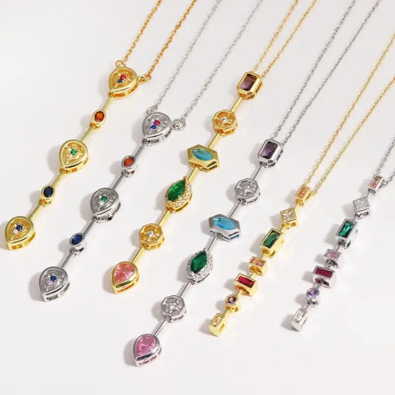 High-end Y-design Long Tassel Female Necklace Fashionable Zircon Zpaxo