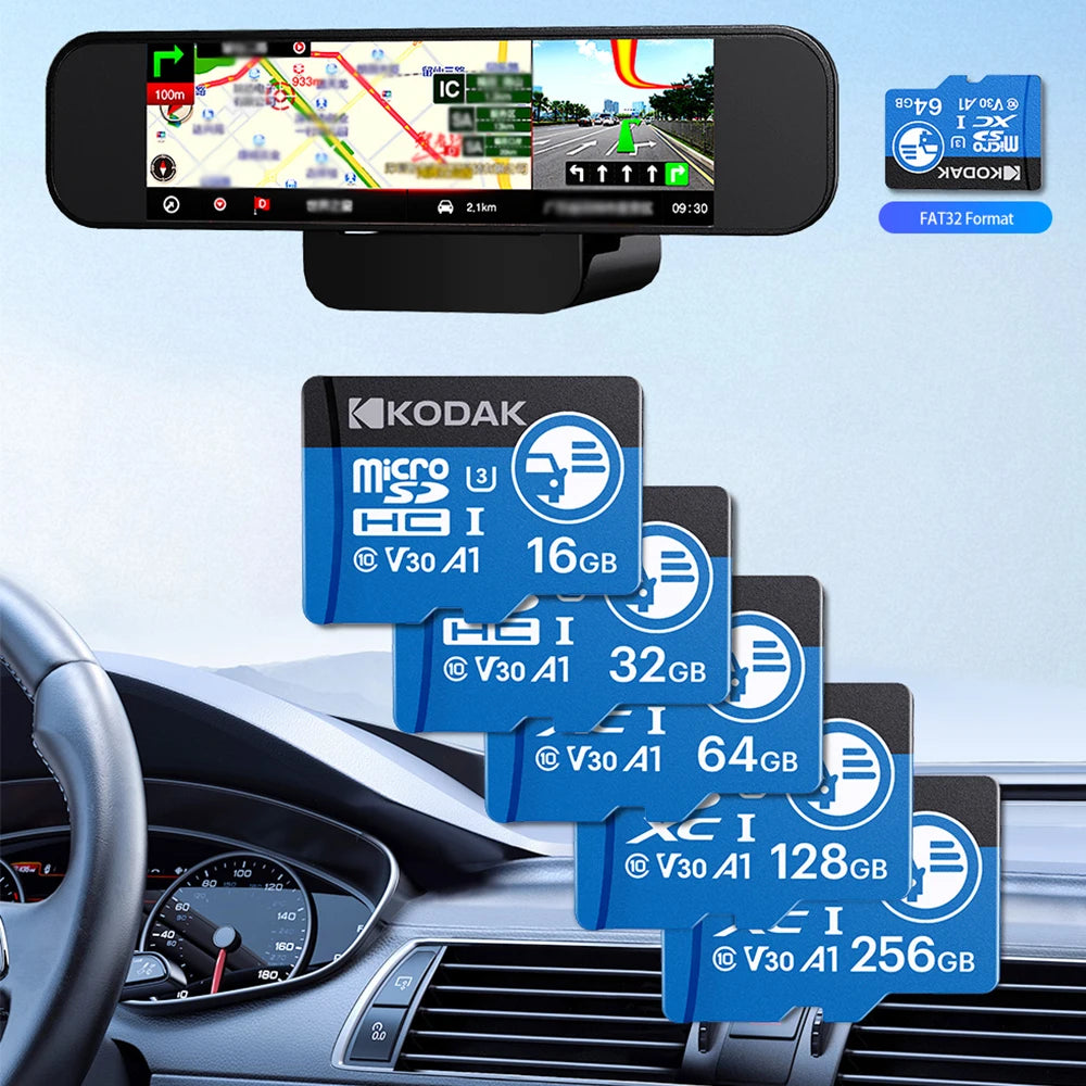 Kodak Ultra Mini Dash cam Micro SD Card 256GB 128GB Memory Card SD TF Flash Card Memory Cards 64GB 32GB For Cars Phone Zpaxo