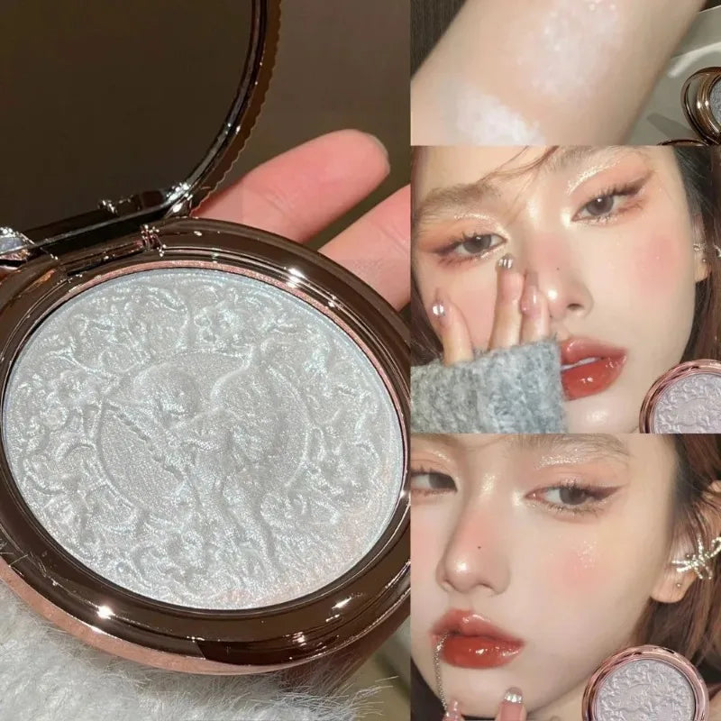 Diamond High gloss Highlighter Palette powder Natural Long-lasting Brighten Contour Radiant Skin Multi-Use Face Eye Cheek Makeup Zpaxo 01