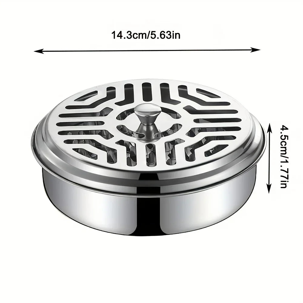 3-Piece Stainless Steel Incense Tray Set – Indoor & Outdoor Incense Holder Set Zpaxo