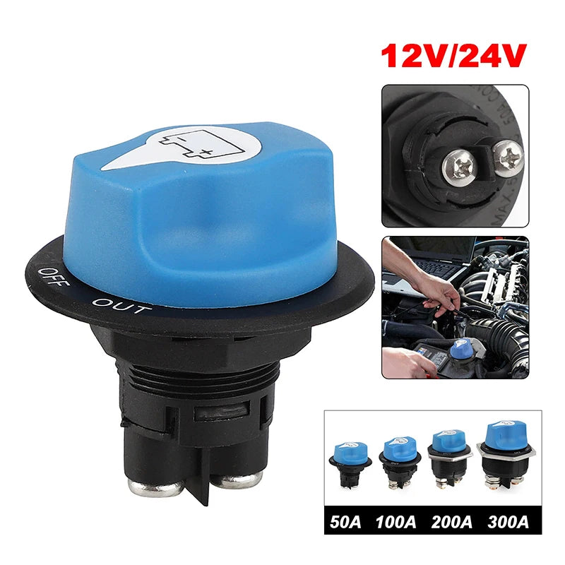 Battery Disconnect Cut-Off Switch 50–300A | Car RV Boat Truck
