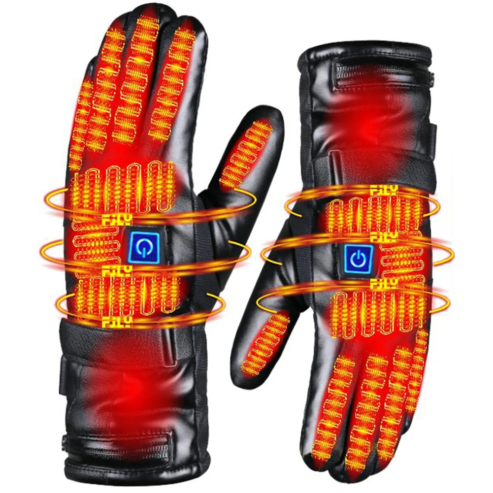 Rechargeable Electric Winter Gloves Waterproof Thermal Touchscreen Gloves Cold Weather Gloves for Outdoor Cycling Skiing Hiking Zpaxo Heated Gloves