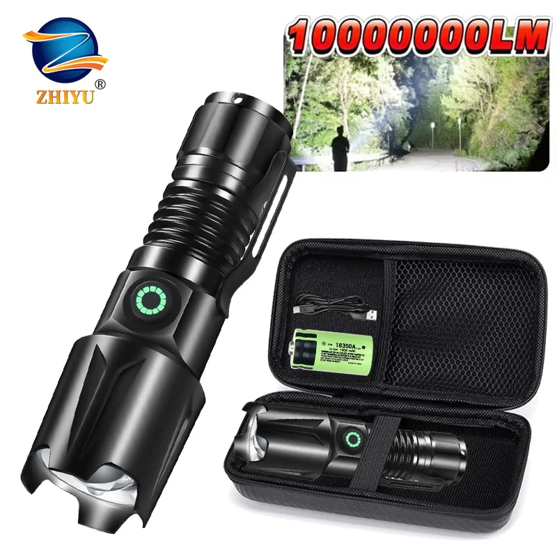 ZHIYU XHP50 Zoomable LED Tactical Flashlight – USB-C Rechargeable