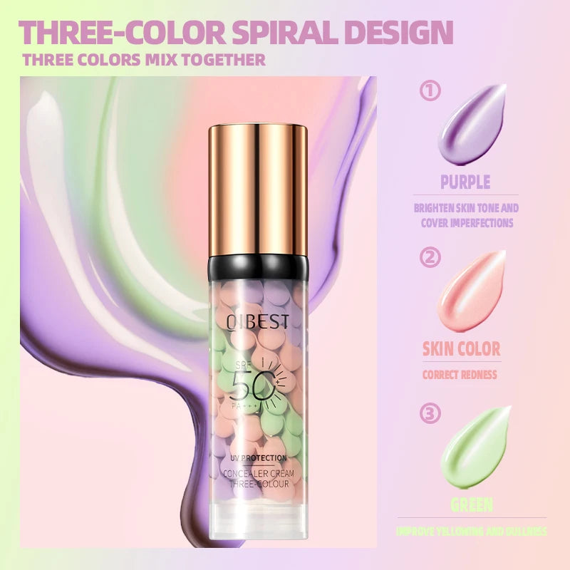Spiral Concealer Isolation Cream - SPF50+ UV Protection, Waterproof & Long-Lasting Zpaxo