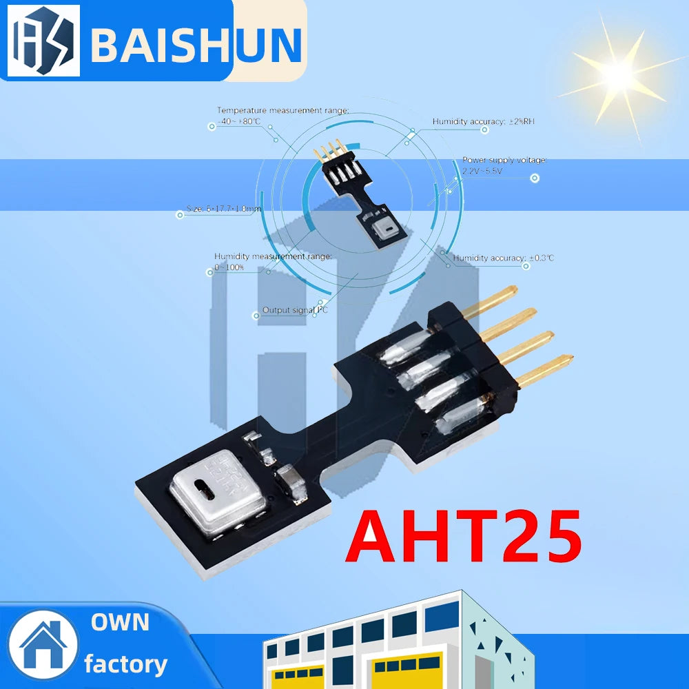 AHT25 AHT21 Chip Temperature Humidity Sensor Module Replaces AHT10 Zpaxo