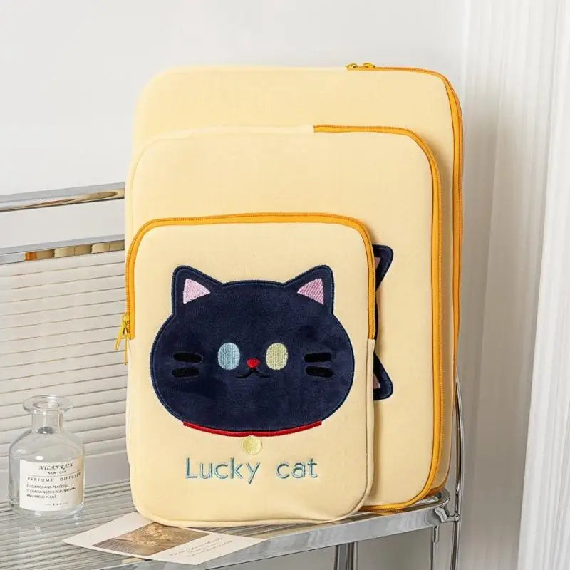 652F Kitten Pattern Laptop Sleeve Case Shockproof Padding Carrying Zpaxo
