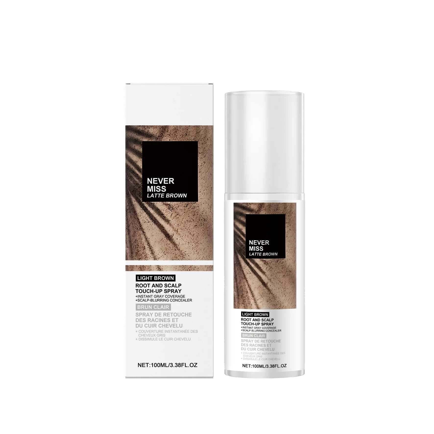 Temporary Hair Color Spray – Quick Dry, Multi-Shade, 100ml Temporary Hair Spray Zpaxo Light Brown
