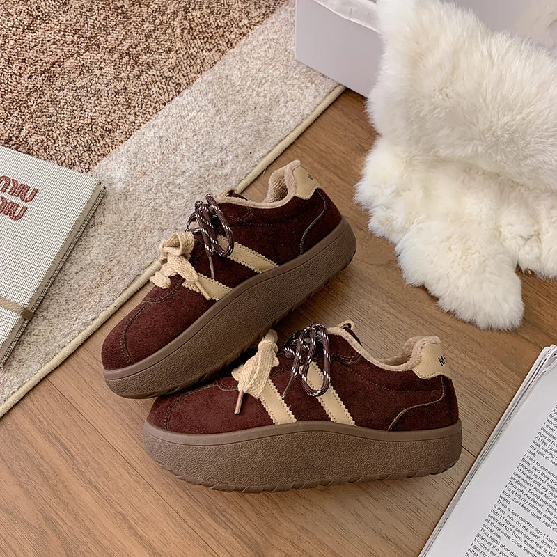 Winter Fashion All-match Shoes Women Comfortable Casual Plush