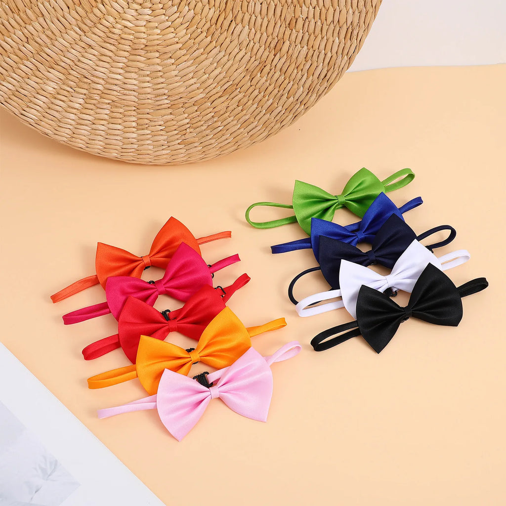 Pet Collar Adjustable Bow Tie Dog Cat Bows Kitten Easy Wear Party