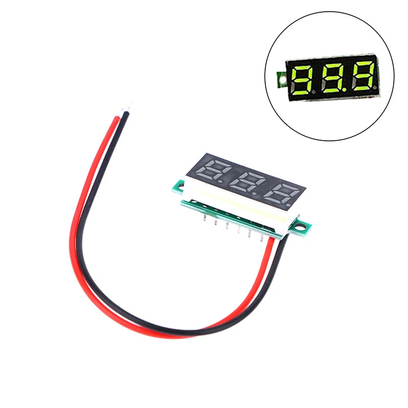 DC4 5V-30V Waterproof Digital Voltmeter Car Boat Motorcycle LED Zpaxo Green