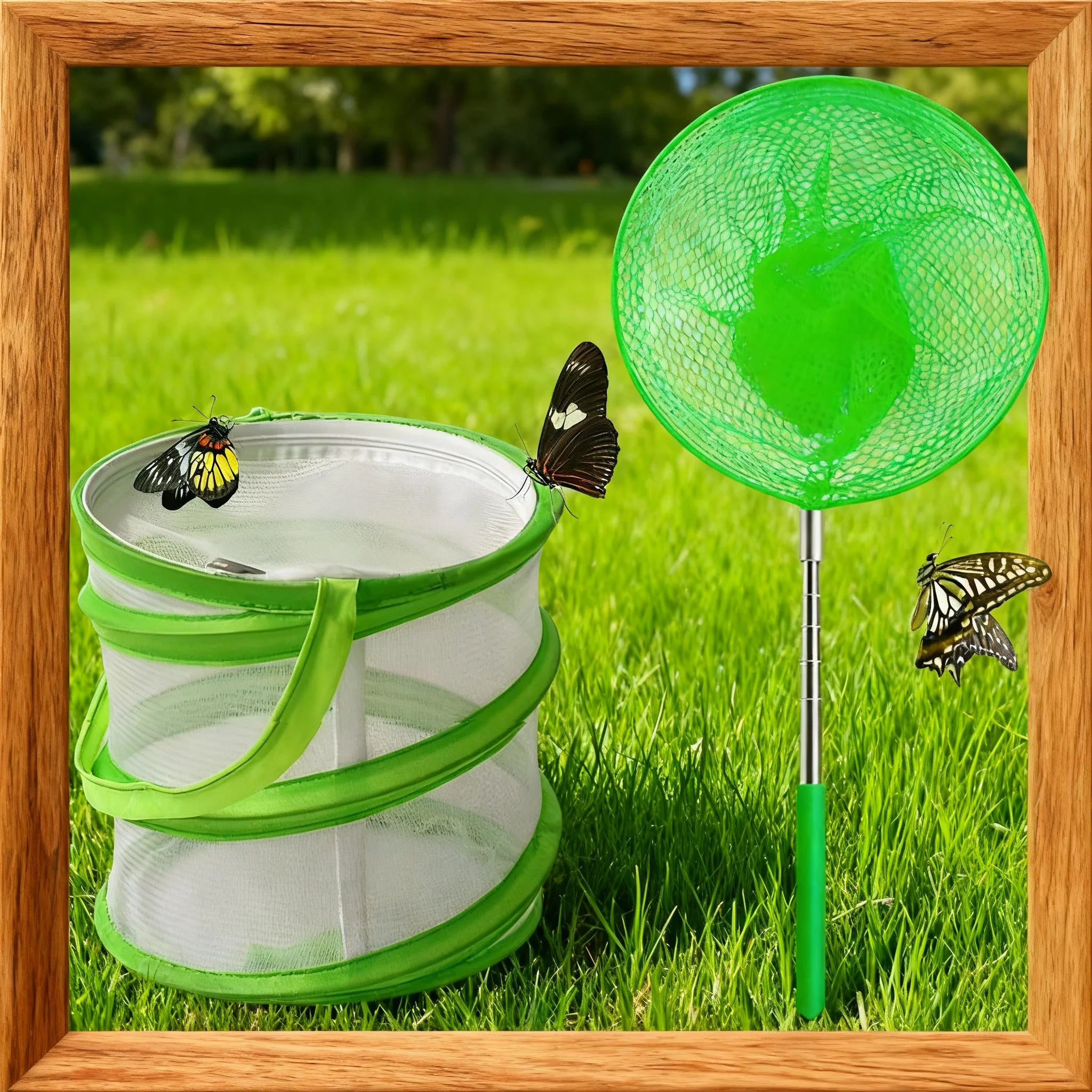 Retractable Kids Insect Butterfly Net & Observation Cage Set Insect Catching Net Zpaxo