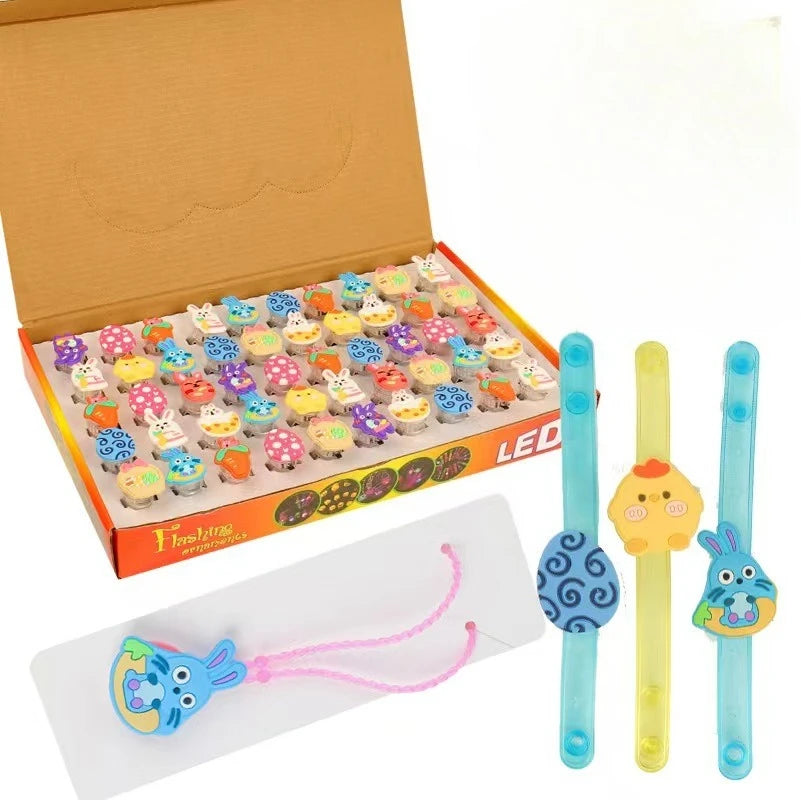 Easter LED Light Up Ring Necklaces Bracelets Party Favors Basket