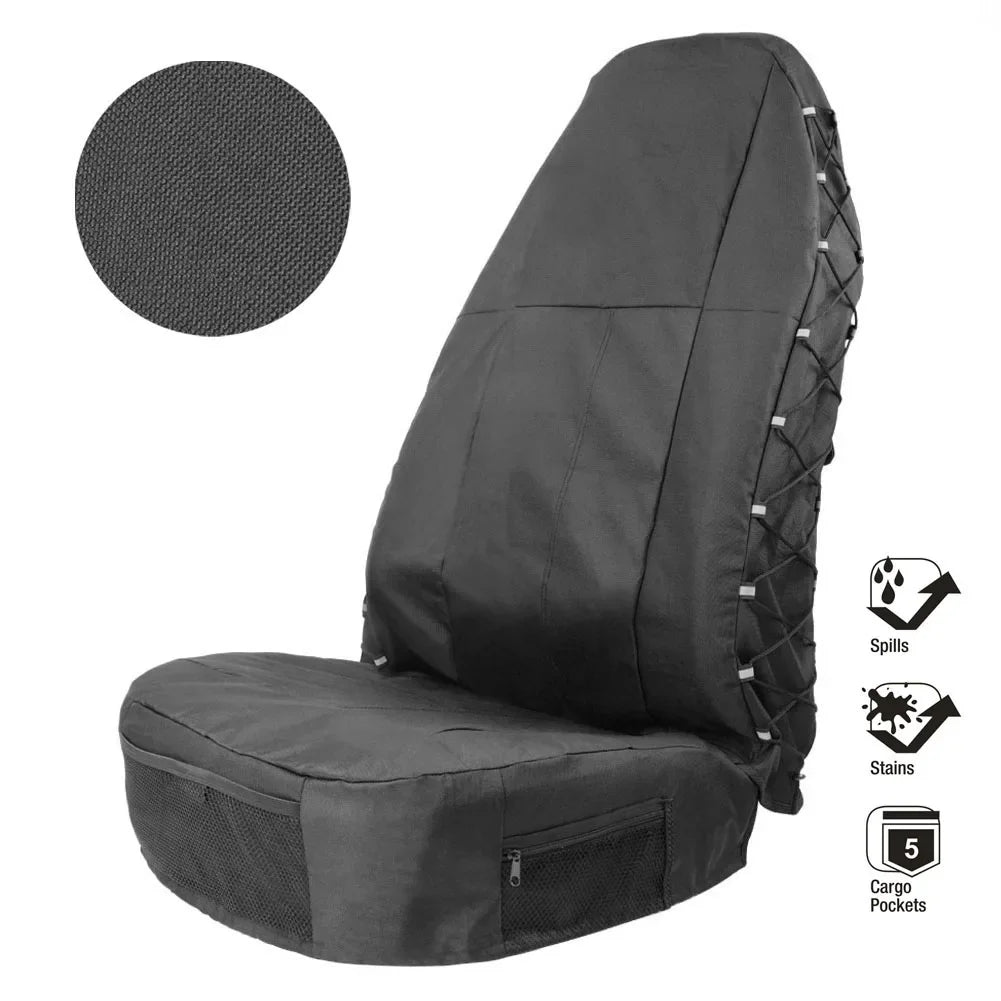 Universal Car Front Seat Covers 1PC Outdoor Parts Personal Adjustable with Seat Back Organizer Car Accessories for TIROL Zpaxo