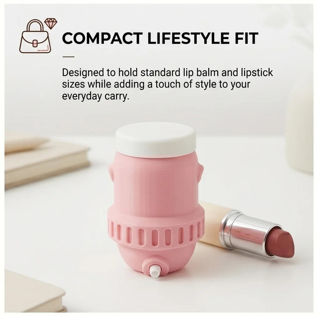 Mini Lip Balm Holder Keychain Bag Portable Lipstick Storage Case