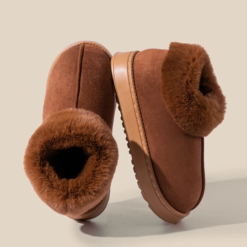 Women's Winter Slippers Arch Support Plush Indoor House Shoes Zpaxo Coffee 40-41