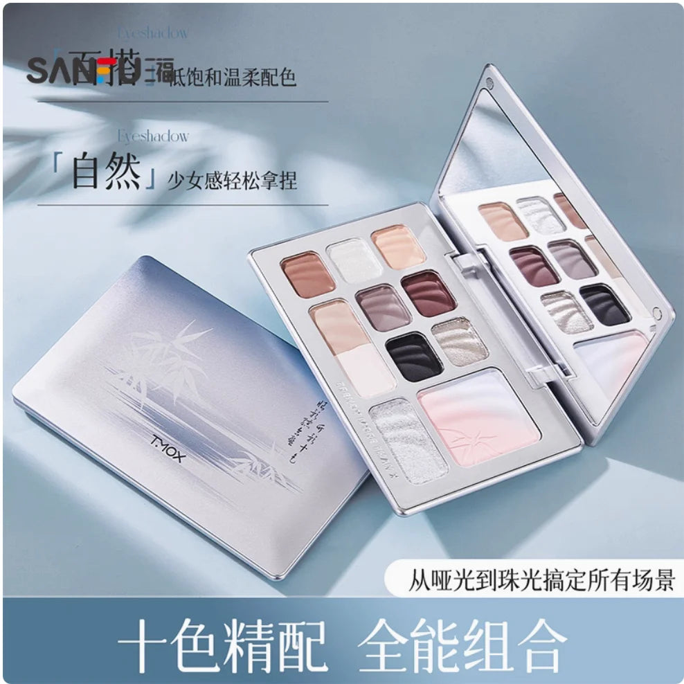 TMOX Bamboo Shadow Ten Eyeshadow Integrated Palette Matte Satin Zpaxo