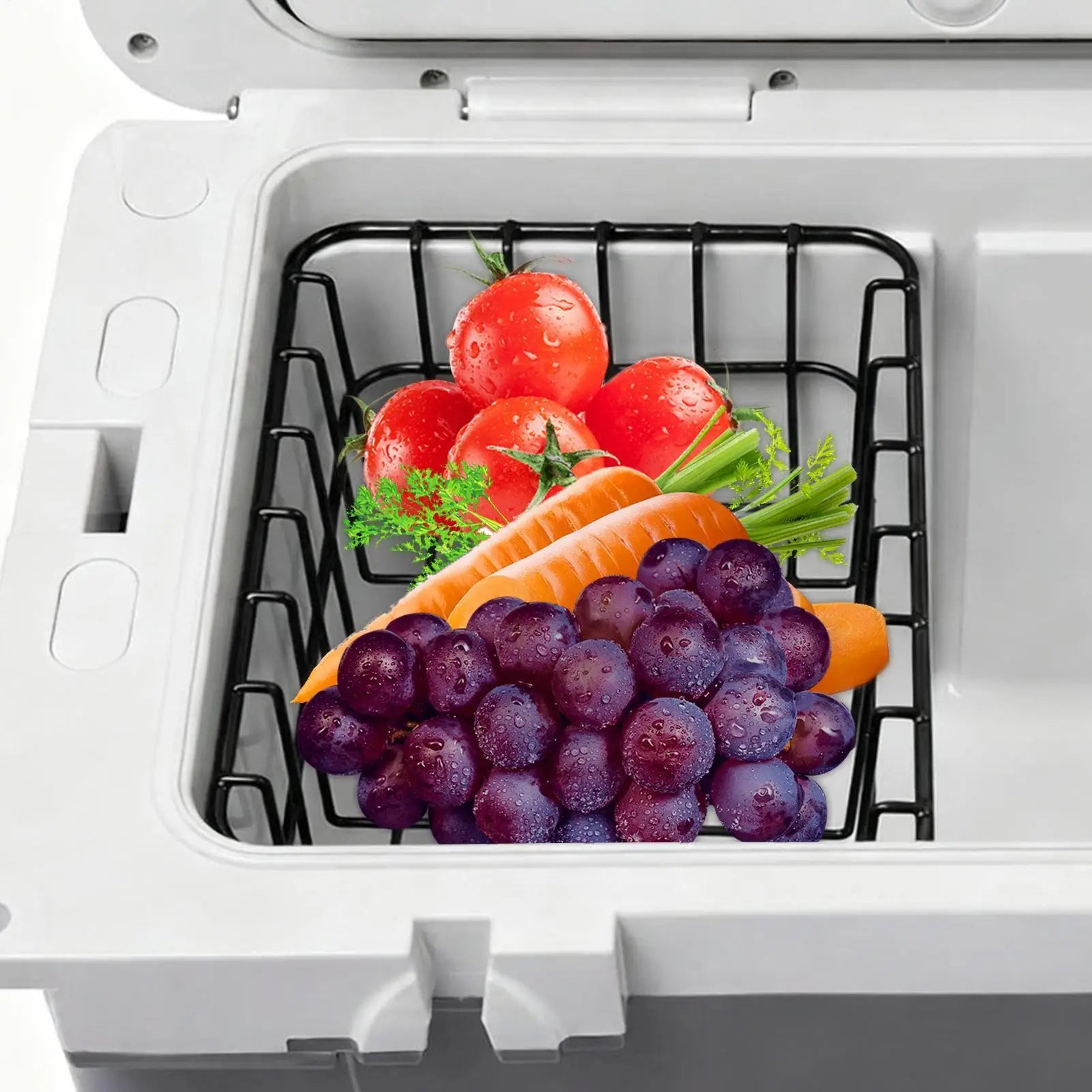 Freezer Baskets Metal Upright Container Refrigerator Basket Cooler
