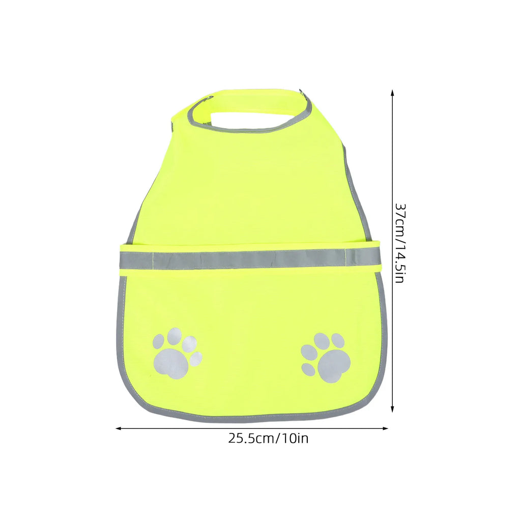 Small Dog Reflective Vest Visibility Fluorescent Orange Adjustable