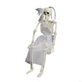 Halloween Skull Props Eerie Decoration Realistic Skeleton Sculpture