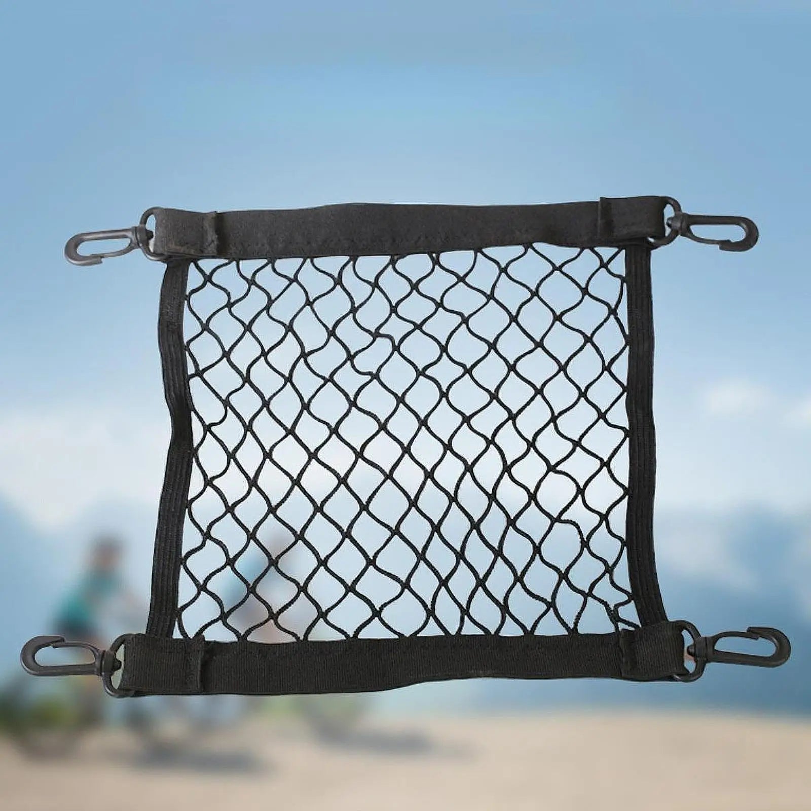 Road Bike Basket Cargo Net, Lightweight Portable Stretchable Netting for Motorcycle, Snowmobile Luggage Zpaxo