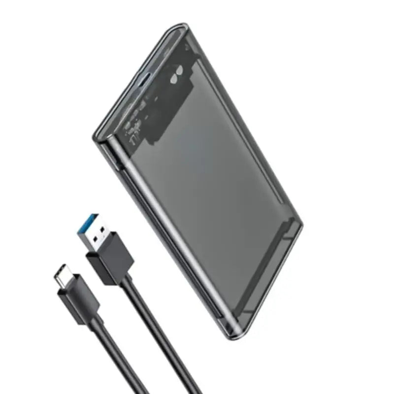 652F Durability 2.5Inch External Hard Disk Box Enclosure for HDD with Plugs and Play Functionality Gray Hard Disk Case Zpaxo