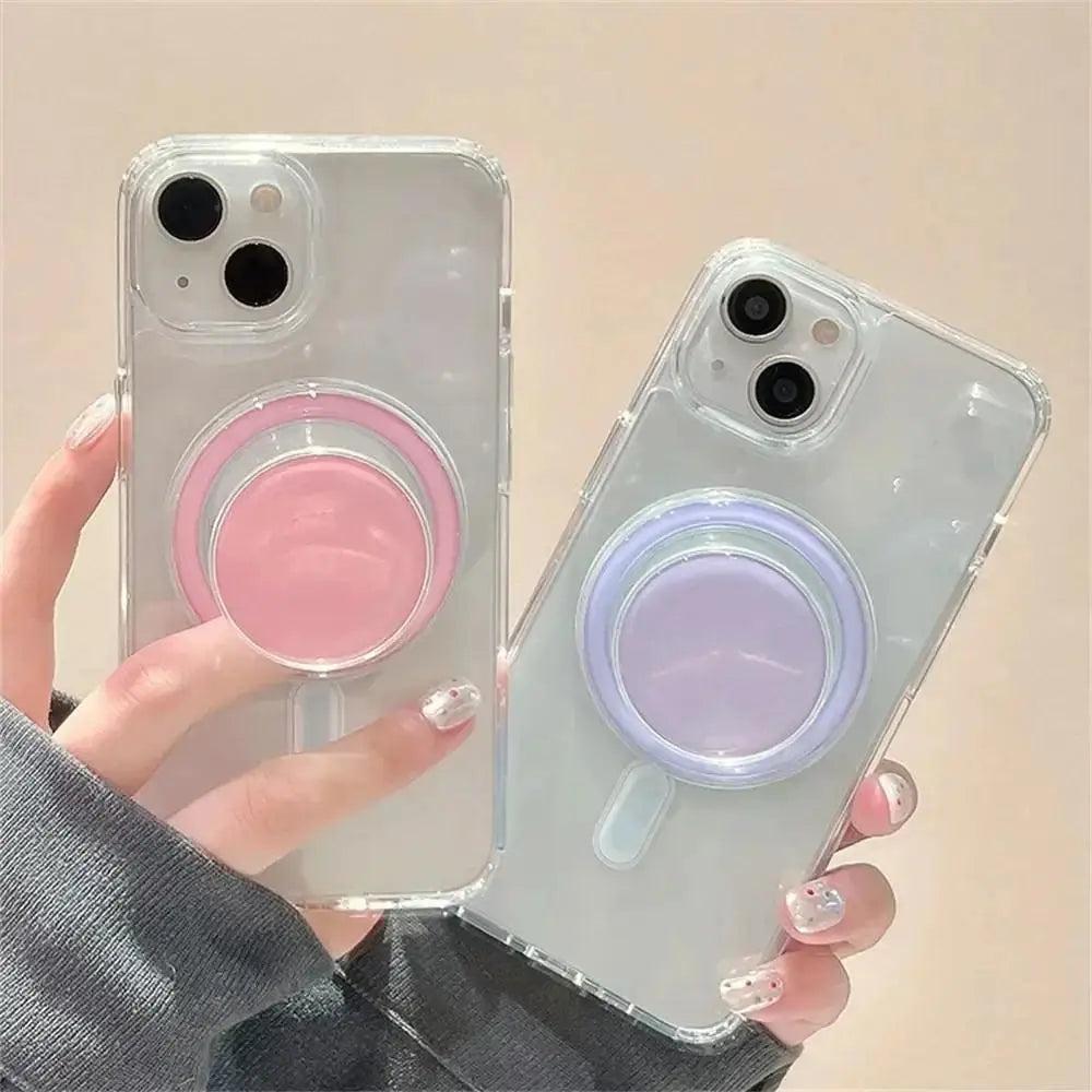 Foldable Magnetic Phone Holder 360 Rotating Grip Stand Finger Ring