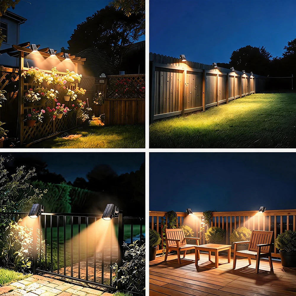 72LED Clip On Solar Wall Lights Outdoor 3 Modes Solar Sign Lights IP65 Waterproof Solar Wall Light For Railing Garden Zpaxo