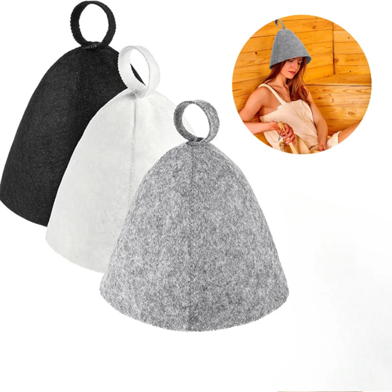 Felt Sauna Hat – Unisex Steam Room Cap for Men & Women Sauna Cap Zpaxo