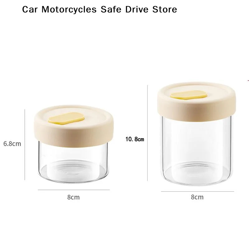 CM1Pc 240 Glass Food Storage Jar Sealed Juice Container Cereals