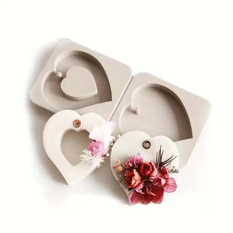 1pc Silicone Heart Round Shaped Aromatherapy Plaster Mold for Diffuser Stones - DIY Crafts, Jewelry Making Accessories Zpaxo