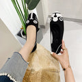 New Flats Shoes Woman Spring for Woman 2022 New Round Head Collection Women's Knit Comfortable Swedish Women's Breathable Summer Zpaxo 5 39