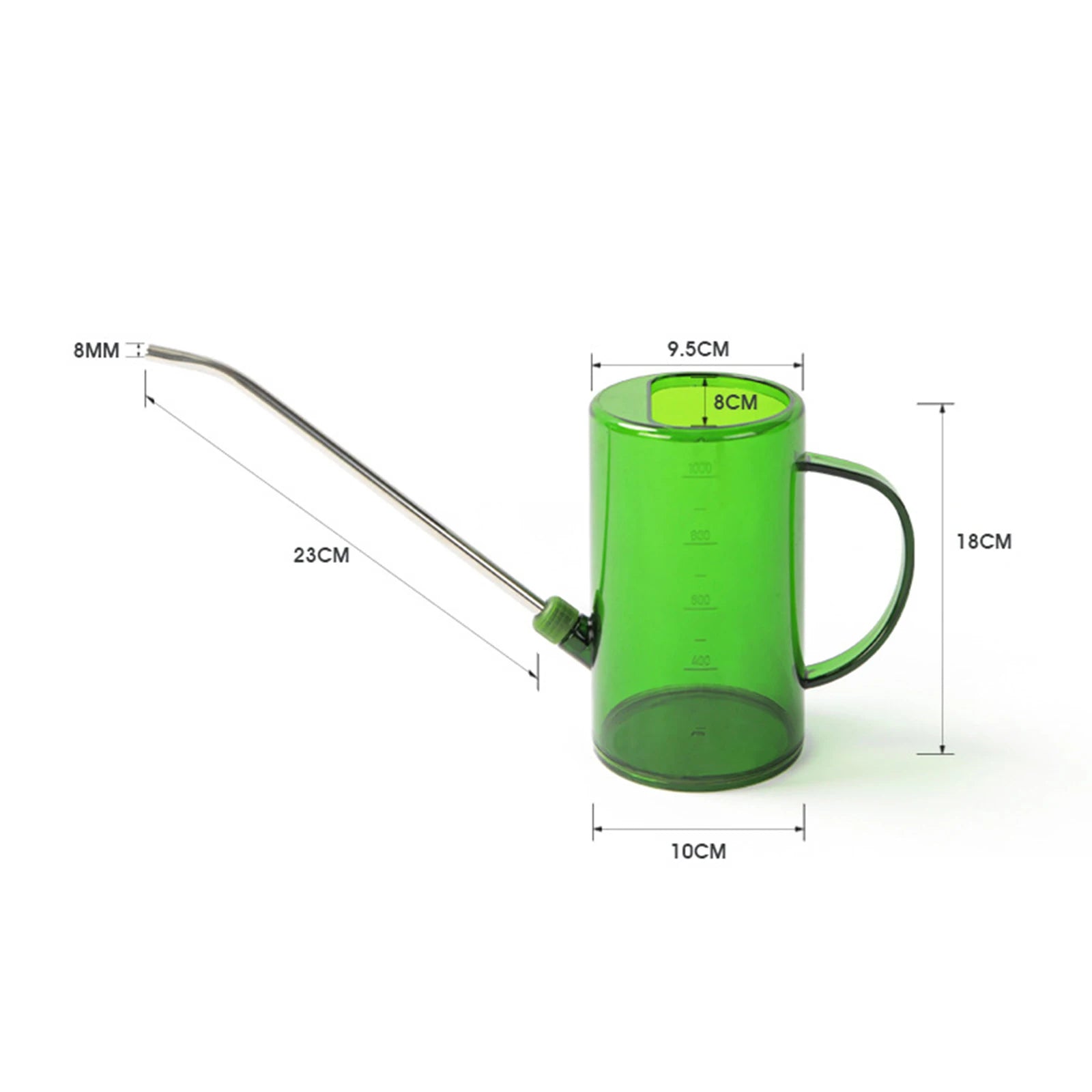 Watering Can Water Can for Plants with Sprinkler Head 2L Long Mouth Watering Can Flower Watering Can for Outdoor House Plant Zpaxo 1L green