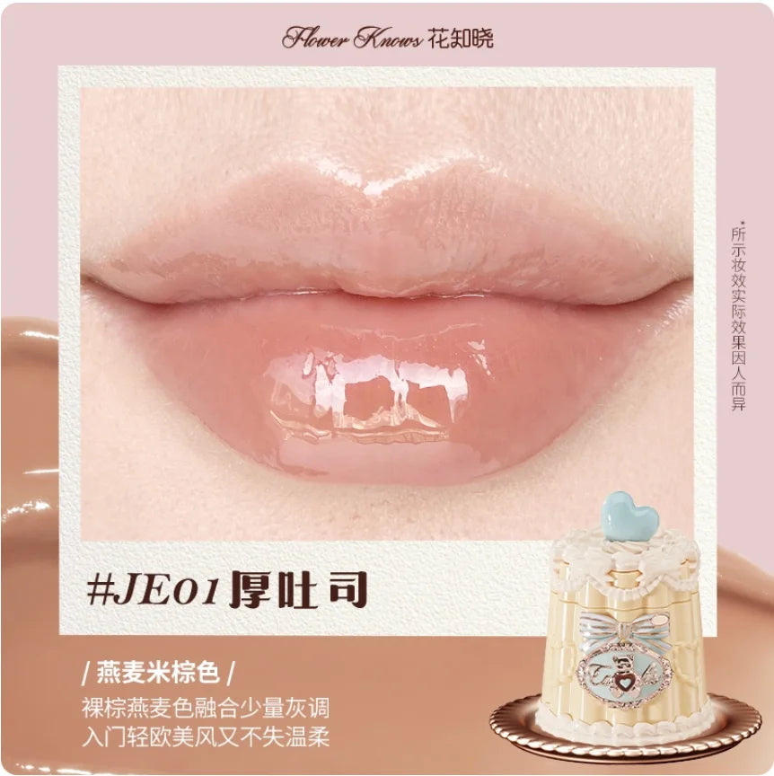 Flower Knows Bear Coating Lip Jelly Makeup Lipstick Sweetie Zpaxo JE01